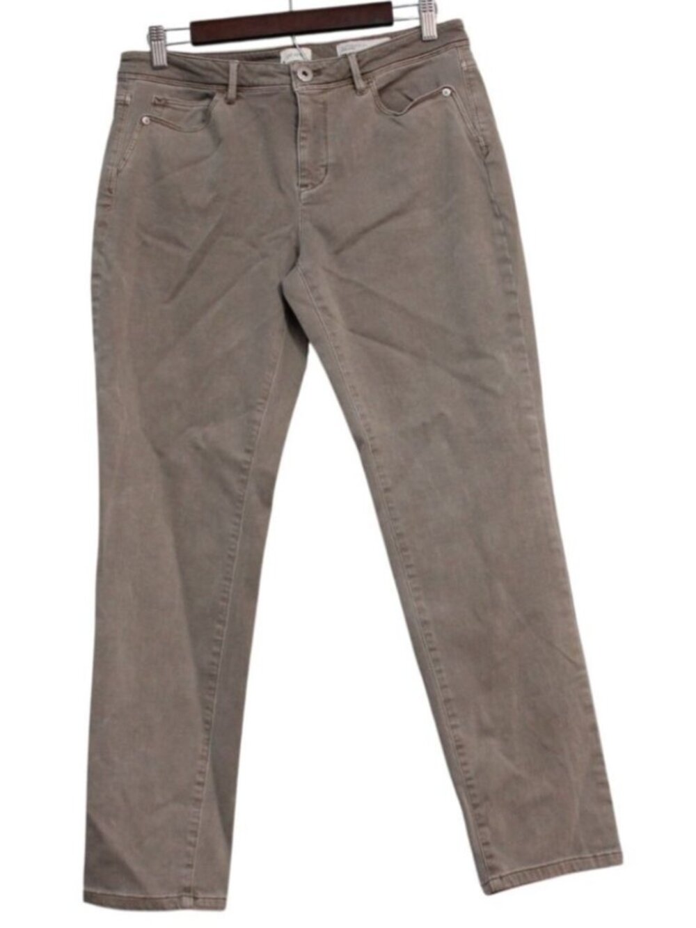 J Jill Jeans Size 8 Authentic Fit Slim Ankle Green Stretch Denim Preppy Boho